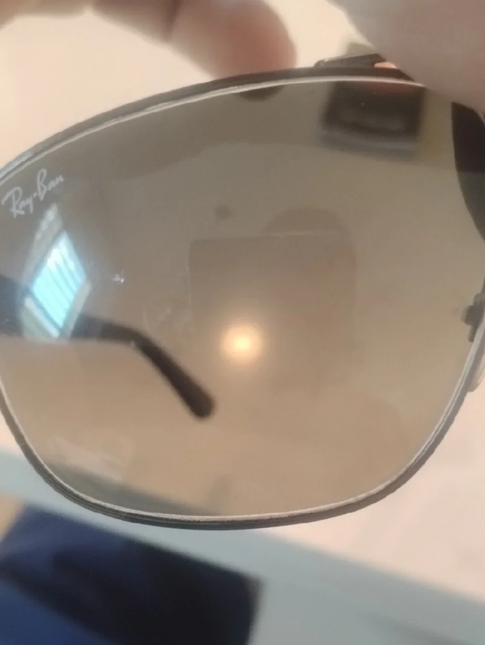 Ray-Ban Black Metal Rectangular Sunglasses with Case